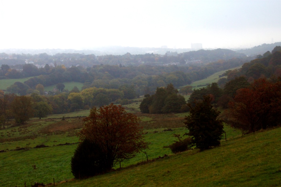 Looking back towards Sheffield, from Porter Clough.